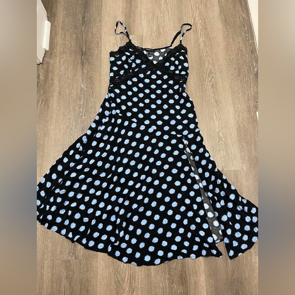 Forever 21 slit polka dot dress